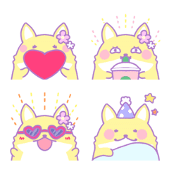 Dreamy and very cute fox emoji