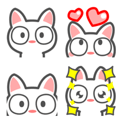  A fashionable cat. Cute emoji