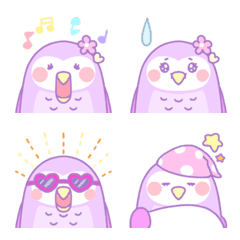 Dreamy and very cute owl emoji
