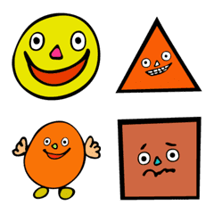 Emoji/Round triangle squares