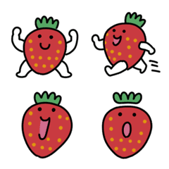 可愛的草莓表情符號
