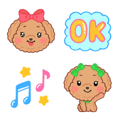 Toy poodle kawaii stickers 