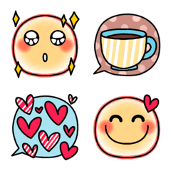 Cute stylish Smile Speech bubble Emoji