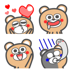 Let's use it! Basic and cute bear emoji