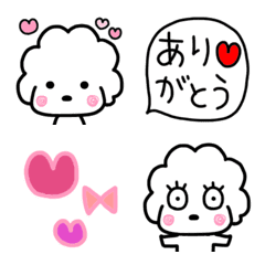 White toy poodle emoji