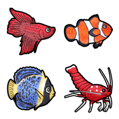 [ tropical fish ] Emoji unit set of all