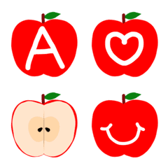 Bright red apple 144 alphabet numbers
