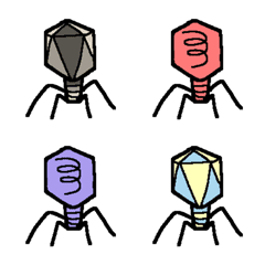 Colorful Bacteriophage emoji