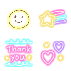 Neon color Yurukawa emoji