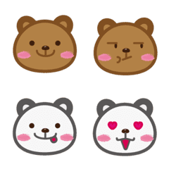 Two bears.(brown and white)