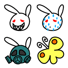Strange rabbit and butterfly