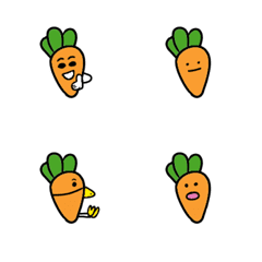 可愛的蘿蔔表情貼