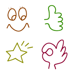  Adult color  Simple emoji