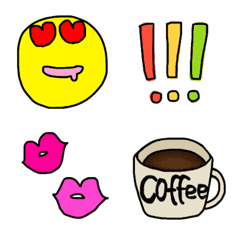 Colorful and cute emoji that can be used