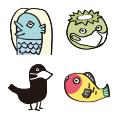 Corona, Amabie, Mask and Crow