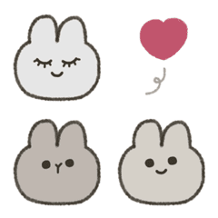 Gray and beige color bunnies