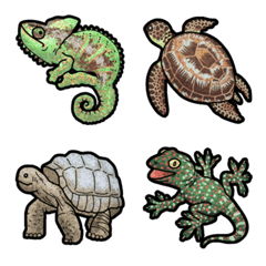 [ Reptiles ] Emoji unit set of all