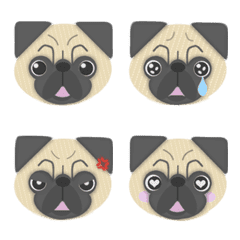 pug emoji love