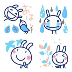 Scandinavian Almost White Rabbit Emoji