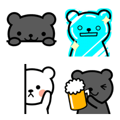 Polar bear and black bear Emoji