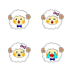 Round sheep emoji