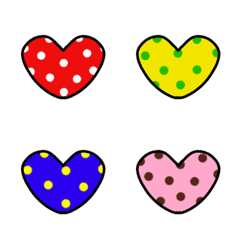 Calorful and polkadot hearts