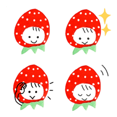 Cute strawberry Emoji.