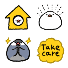 mochi java sparrow emoji 3 - stay home -