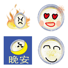 Cute pudding emojis