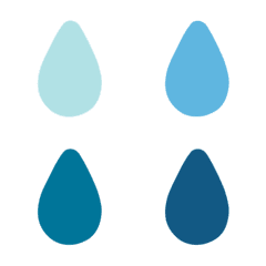 Water drop shape (40 colors)