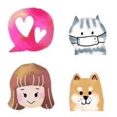 cute! Everyday Emoji (watercolor style)
