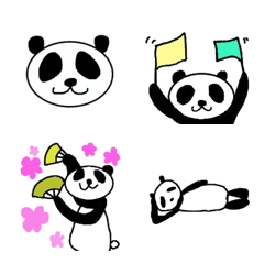 Carefree emoji with carefree panda