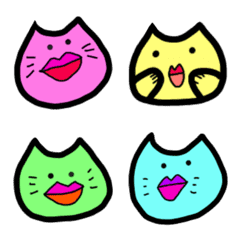 colorful yuru lips nyaruzu Emoji