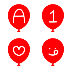 赤い風船 アルファベット数字記号 144個 Emojilist Lineクリエイターズ絵文字まとめサイト