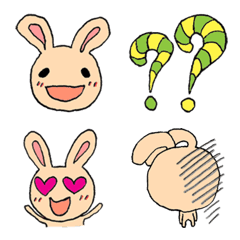 Cute relaxing rabbit emoji