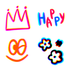 อิโมจิไลน์ Congrats Emoji with colorful style