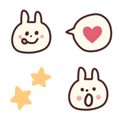 Ivory color rabbit's Emoji