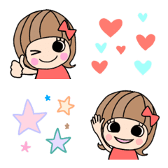 Ribon girls emoji 
