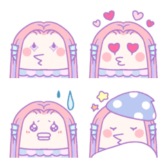 Dreamy and very cute Amabie emoji