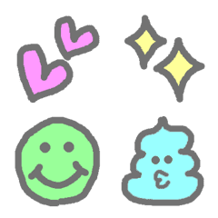  Easy to use! Handwritten pastel Emoji