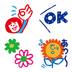 Cute girl daily simple Emoji in Japanese