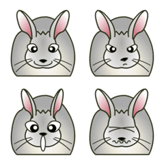 Emoji of gray rabbit