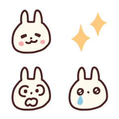 Ivory color rabbit's Emoji 2