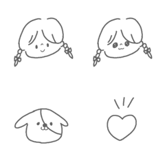 ゆるかわしろくろえもじ