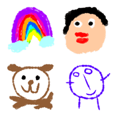 Kids drawing emoji
