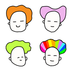 Colorful hairstyle Emoji
