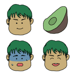 Boy with green hair emoji