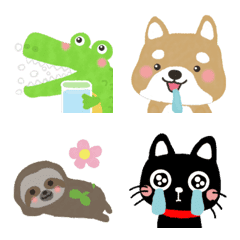  Cute creatures Picture book style Emoji