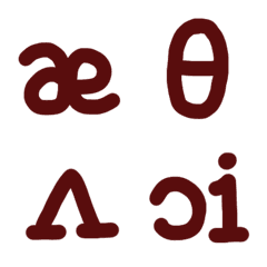 English Phonetic Symbols Emoji(40 types)