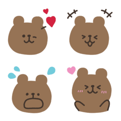 Soft handwritten bear emoji